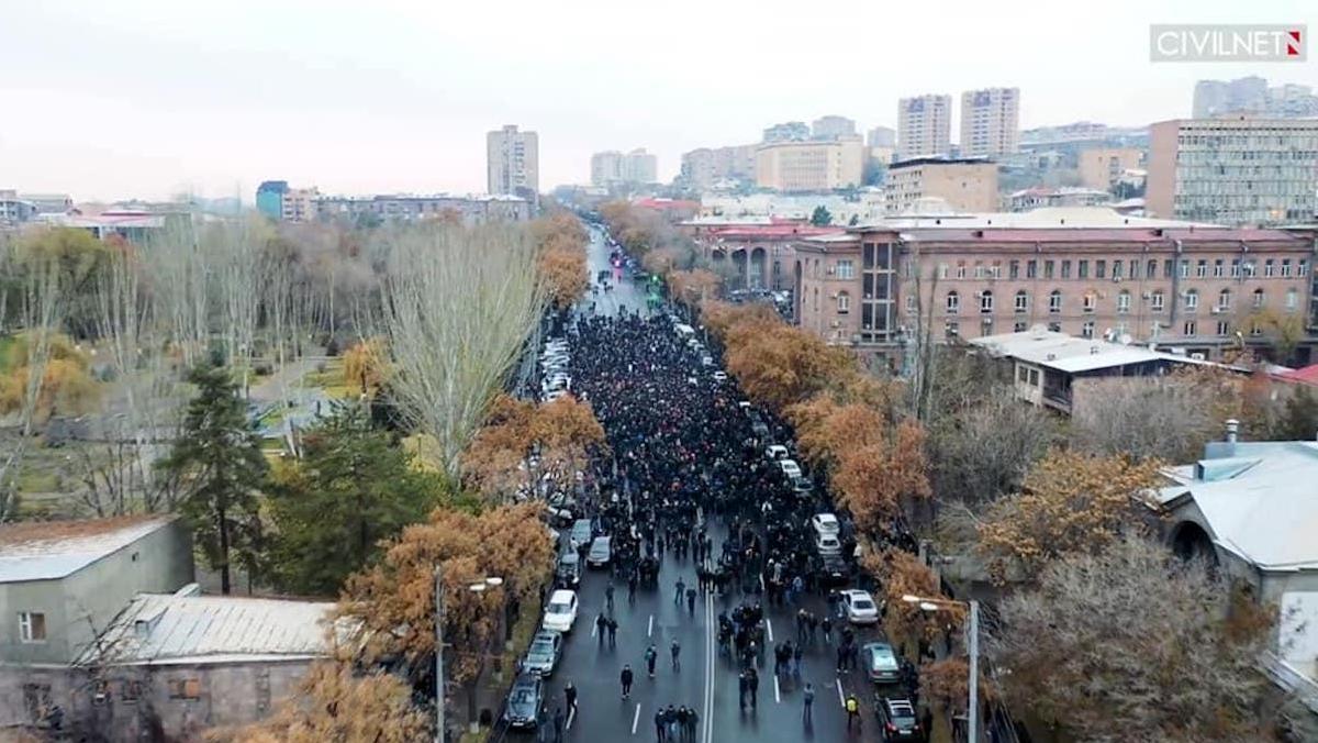 Opposition rally in Yerevan, Armenia - December 9, 2020.