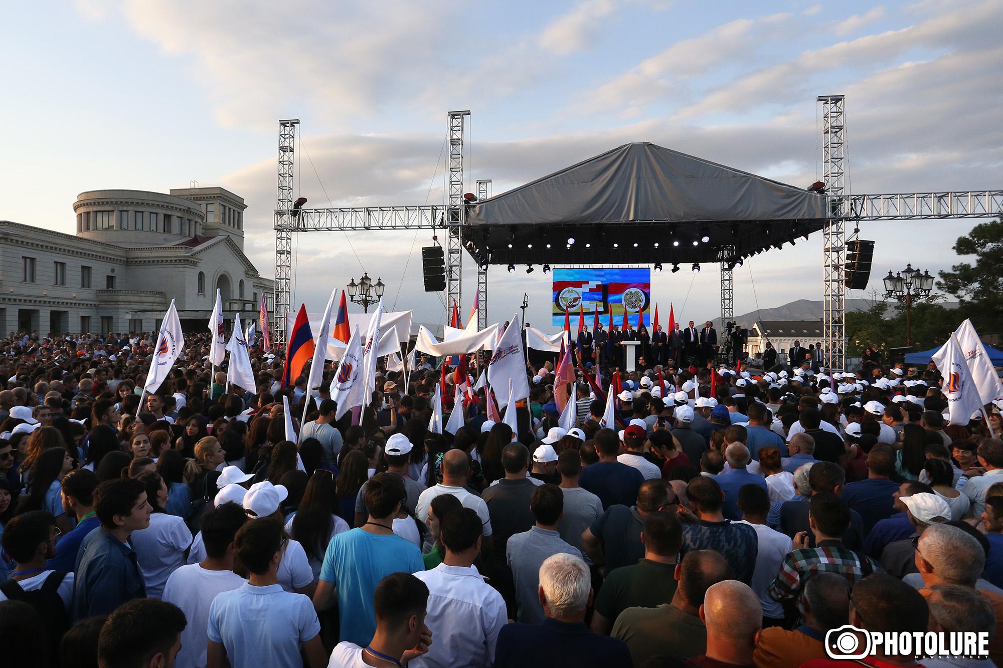 Pashinyan Speaks at Pan-Armenian Games in Karabakh