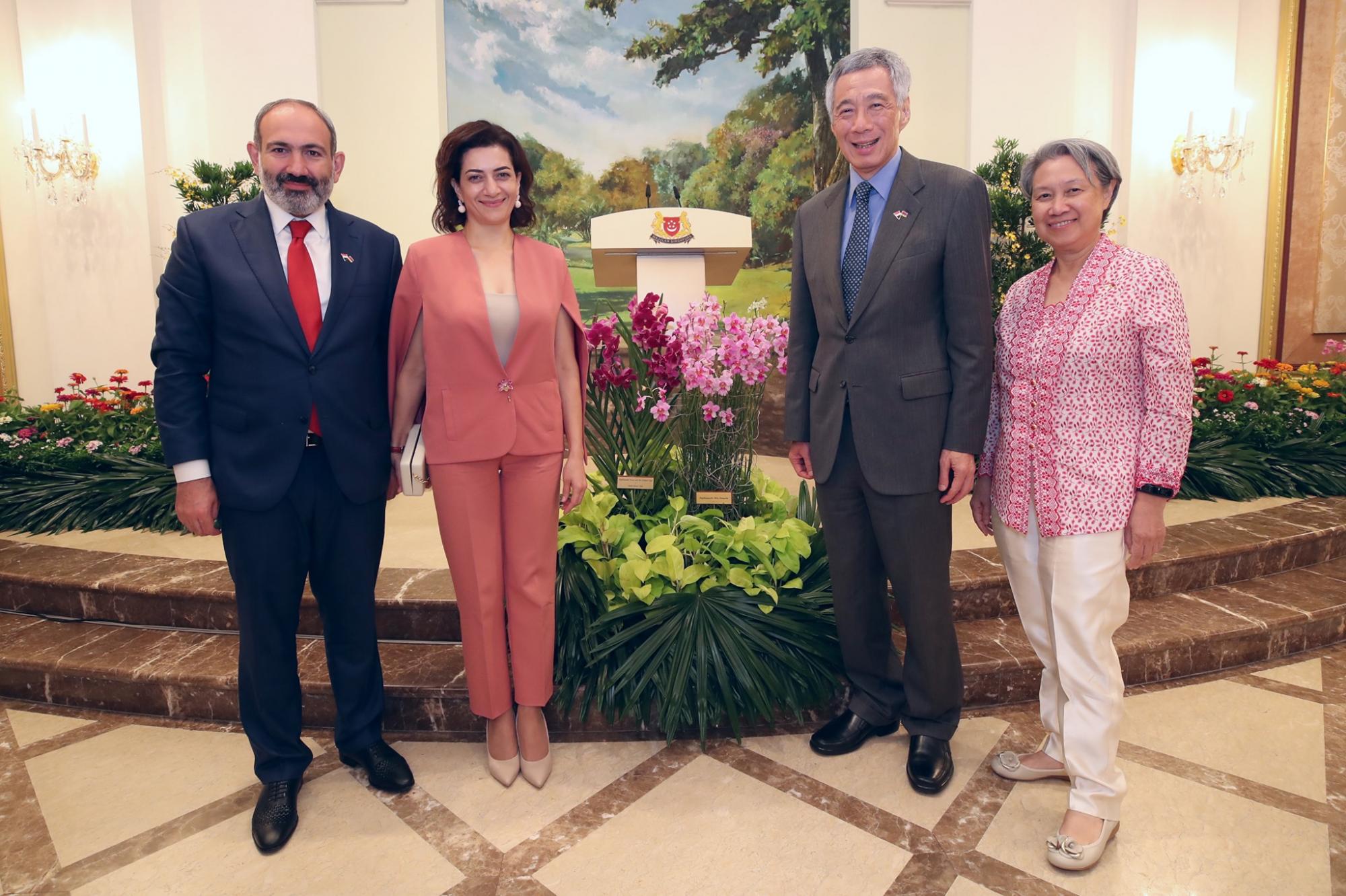 Armenia’s Prime Minister Nikol Pashinyan Meets With Singapore’s Prime Minister and President