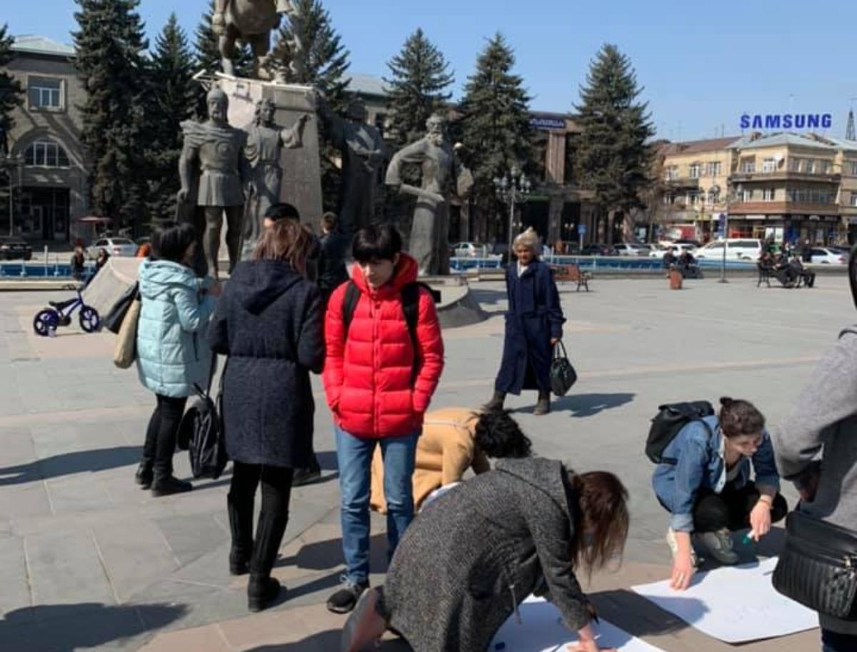 Stop Femicide: Protest in Gyumri After Brutal Beating of Girl and Murder of Mother