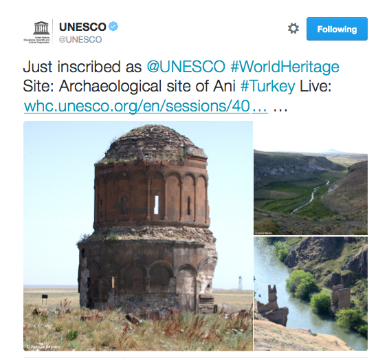 Bagradite Armenian Capital Ani Becomes a UNESCO Heritage Site
