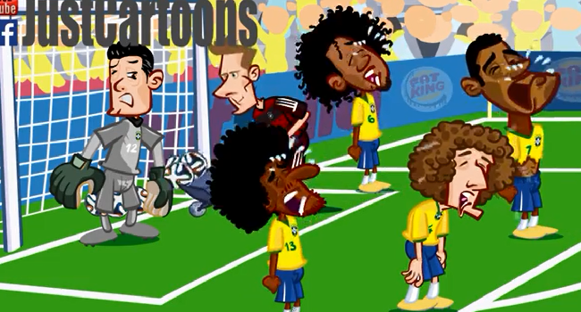 Բրազիլիա – Գերմանիա. cartoon format