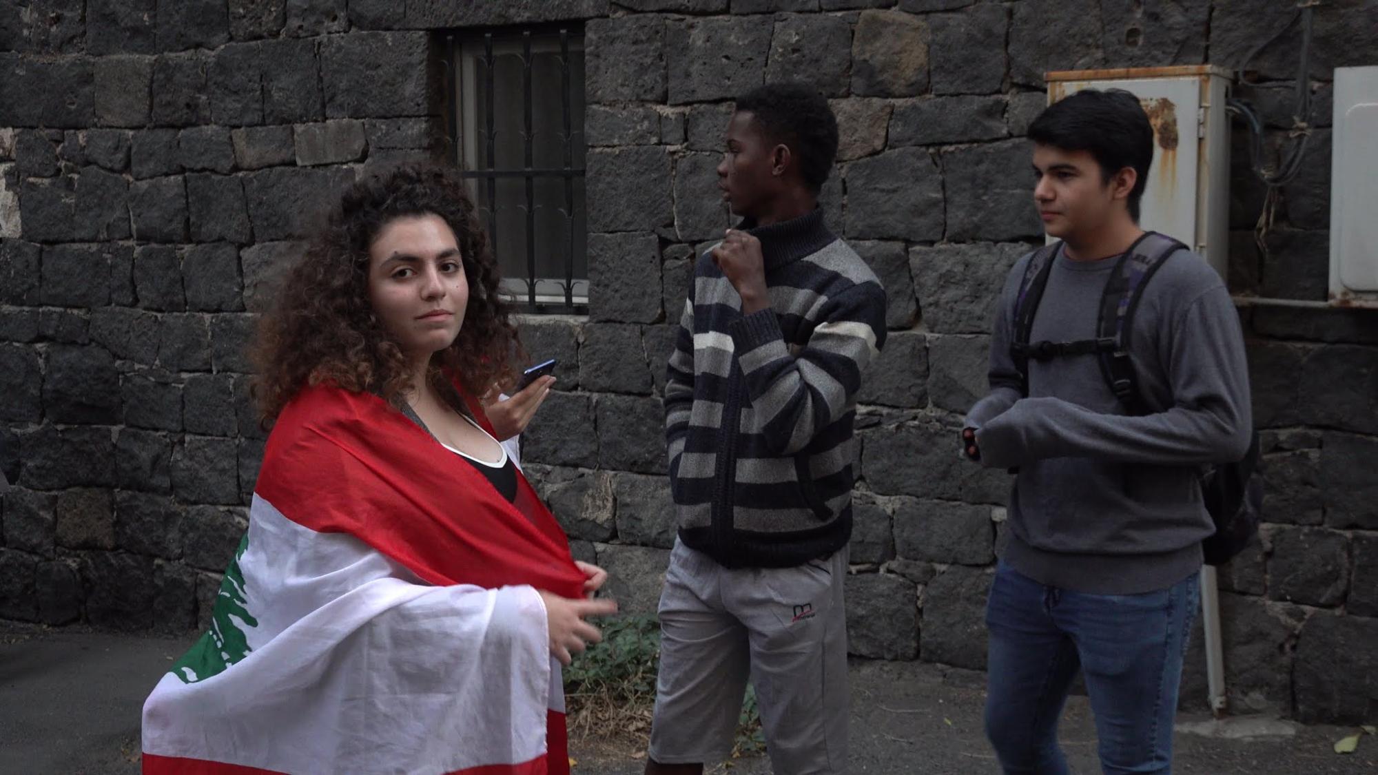 Լիբանանցիների ցույցը Երևանում․ նրանք Նիկոլ են ուզում իրենց երկրում