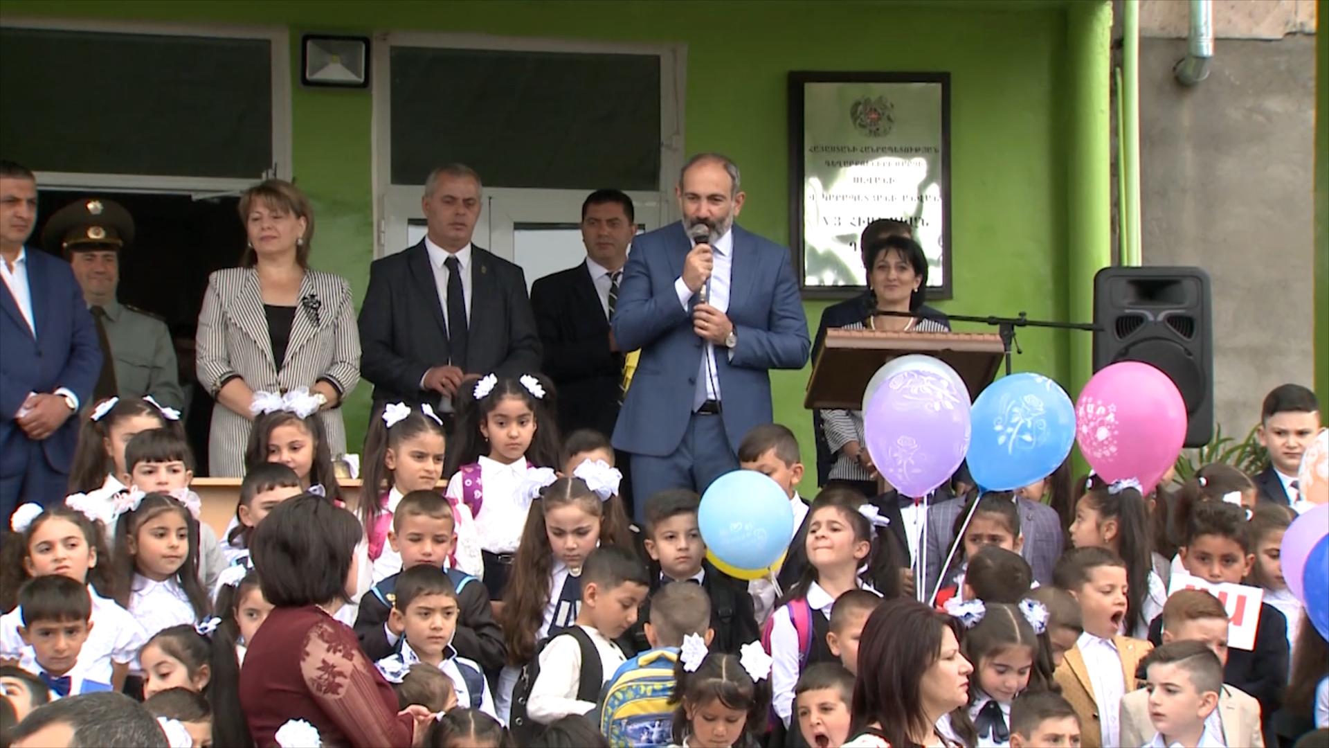 Նոր Հայաստանի առաջին սեպտեմբերի մեկն է. Նիկոլ Փաշինյան