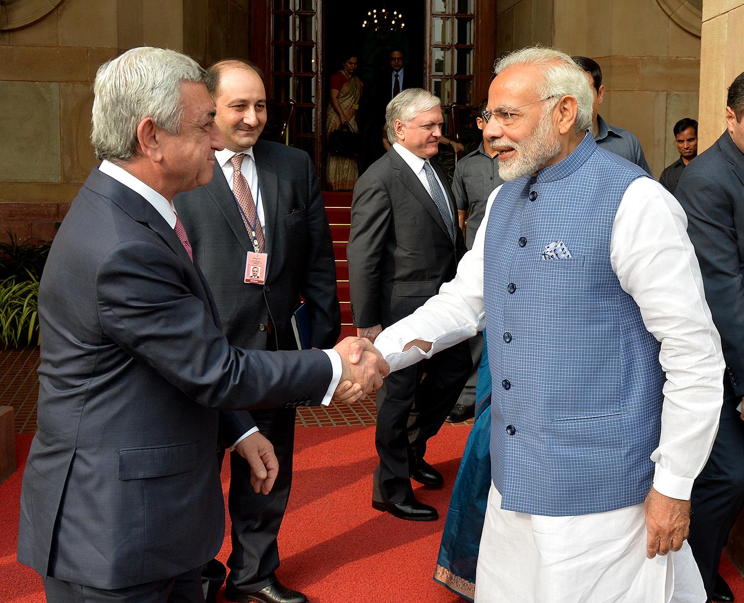 Սերժ Սարգսյանը հանդիպել է Հնդկաստանի վարչապետին