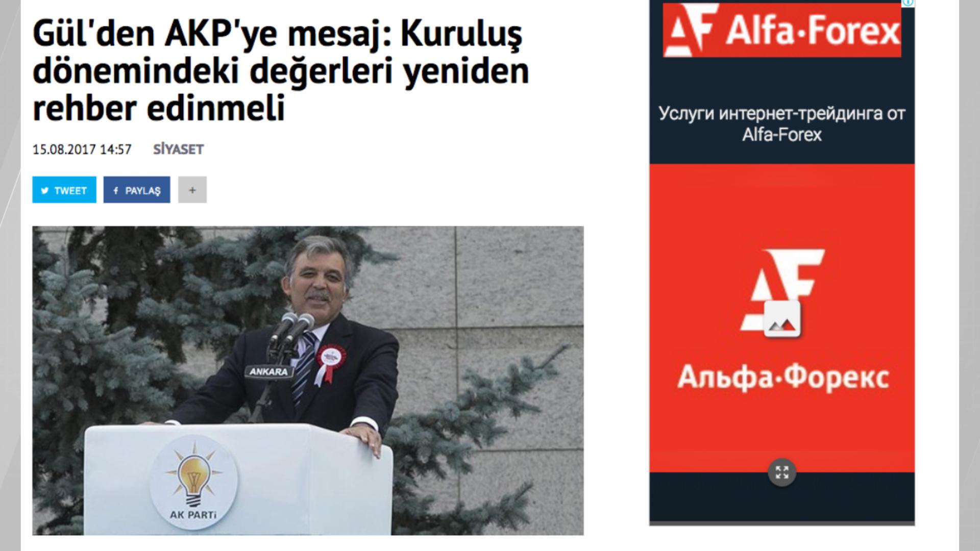 Աբդուլլահ Գյուլը՝ նորից թուրքական մամուլի առաջին էջերին