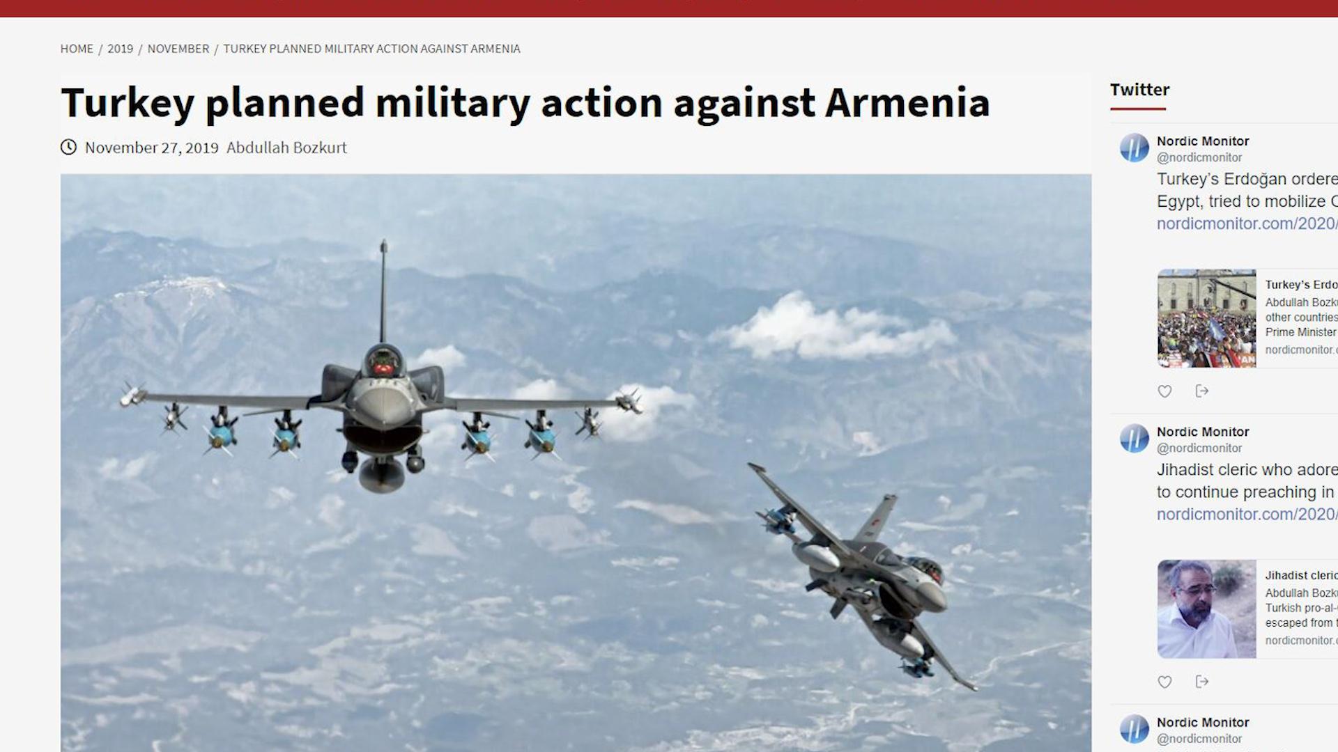 Հայաստան թուրքական բանակի ներխուժման պլան և «հայկական լոբբիի» դեմ պայքար․ Թուրքիան այս շաբաթ