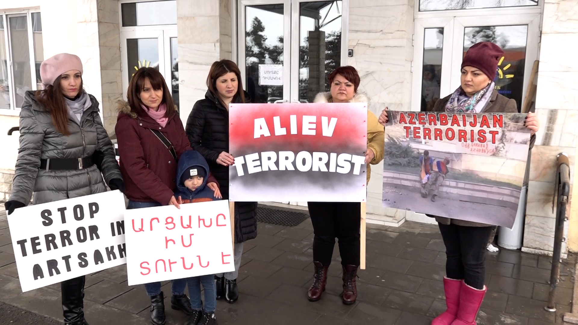 Women in Karabakh protest as humanitarian crisis unfolds in the region