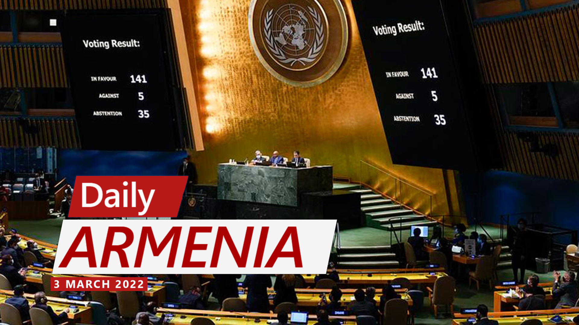 Armenia abstains from UN resolution calling for Russia’s withdrawal from Ukraine