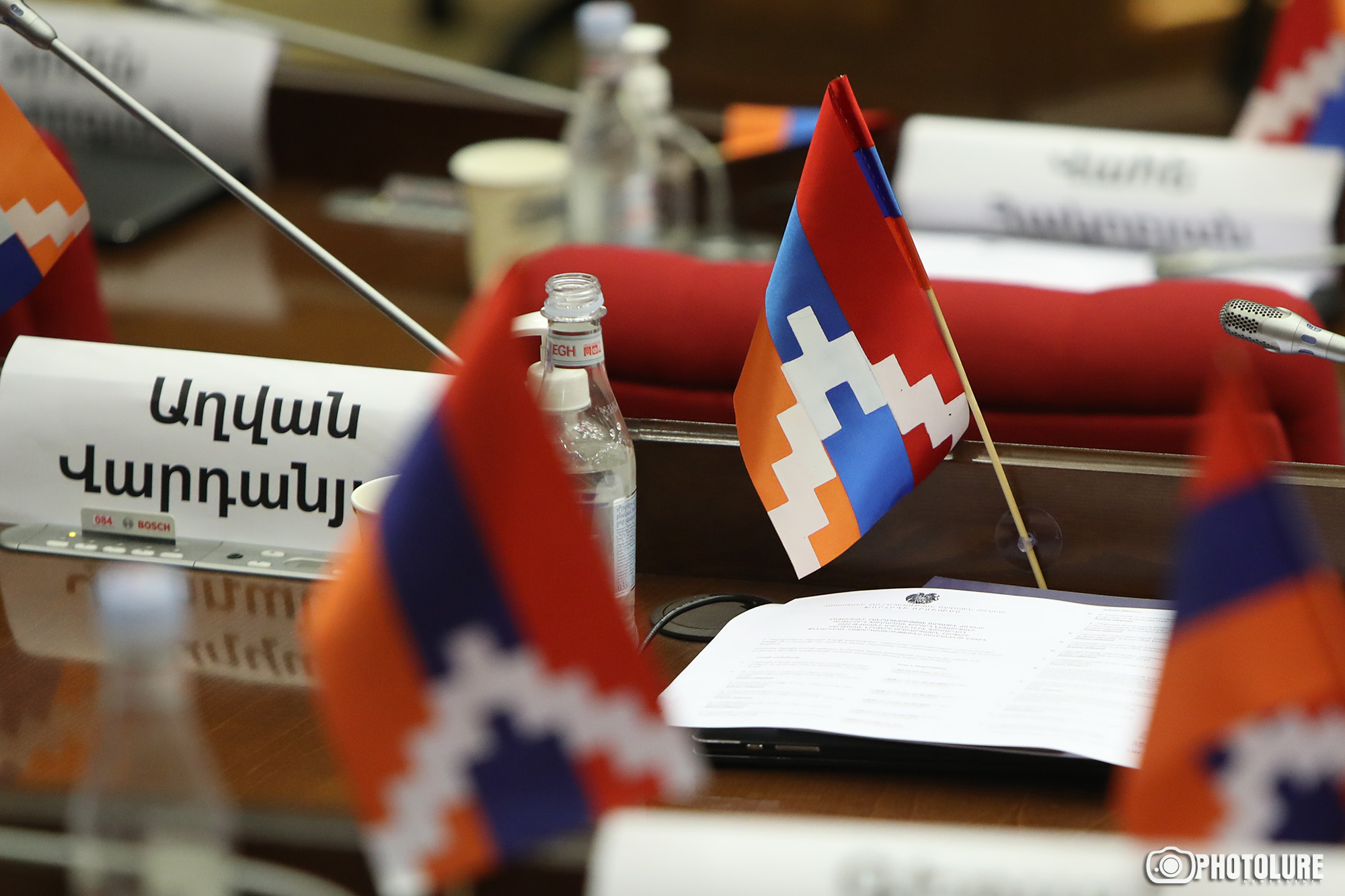 Karabakh flags fly in latest row engulfing Armenian parliament