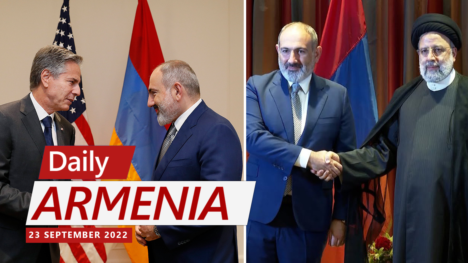Armenian PM meets Blinken, NATO head, Iranian president at UN