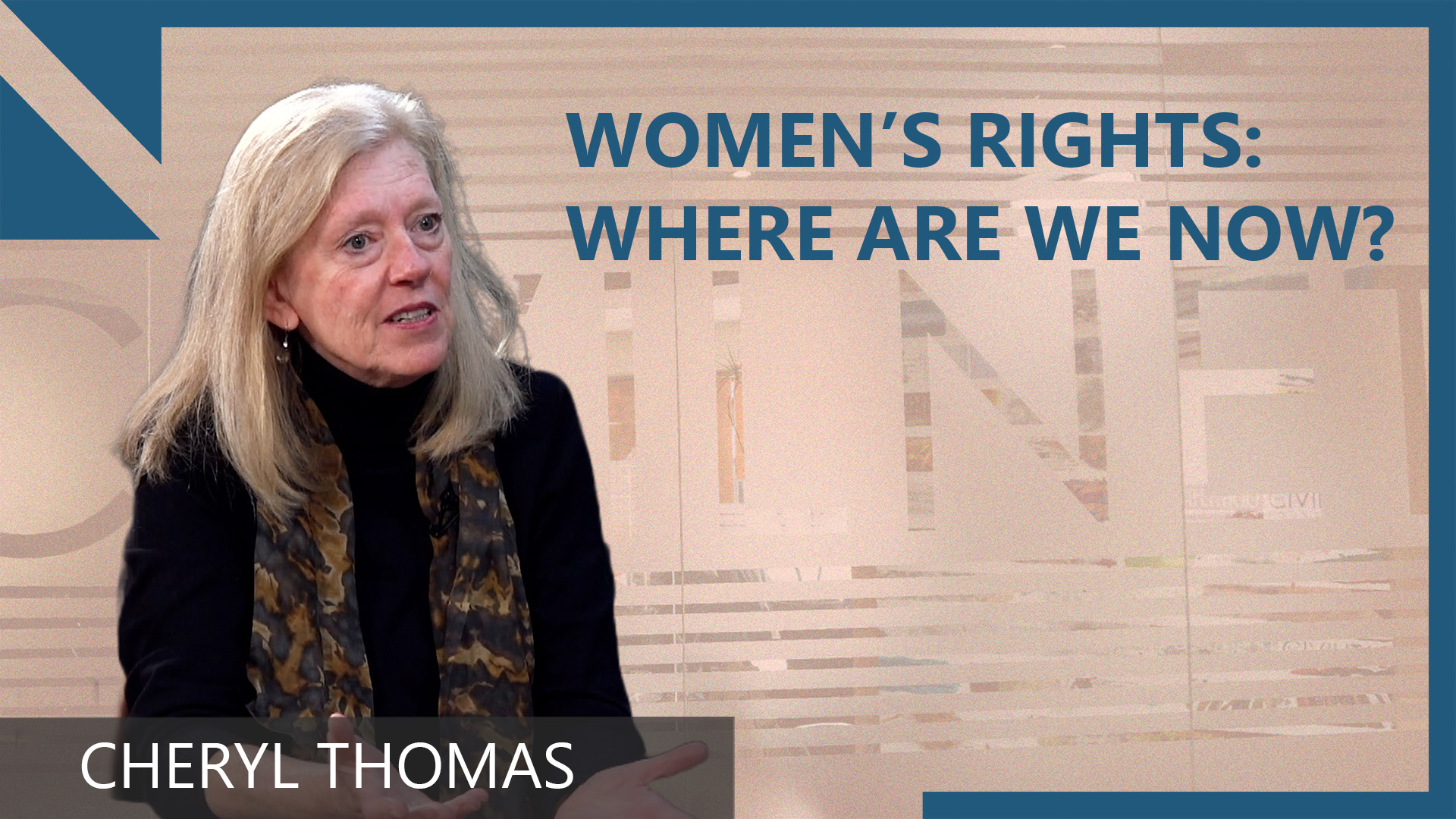 Cheryl Thomas: ‘Women’s rights are both facing steps backward and forward’
