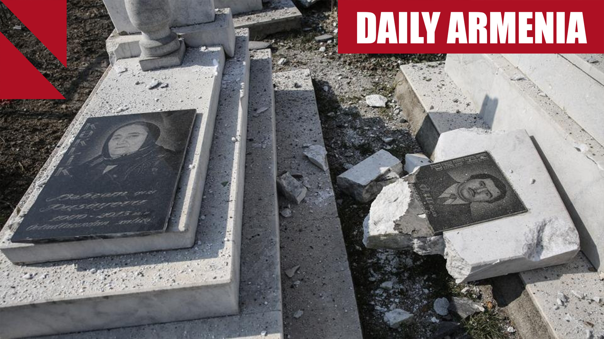 Video reveals destruction of Armenian cemetery in Artsakh