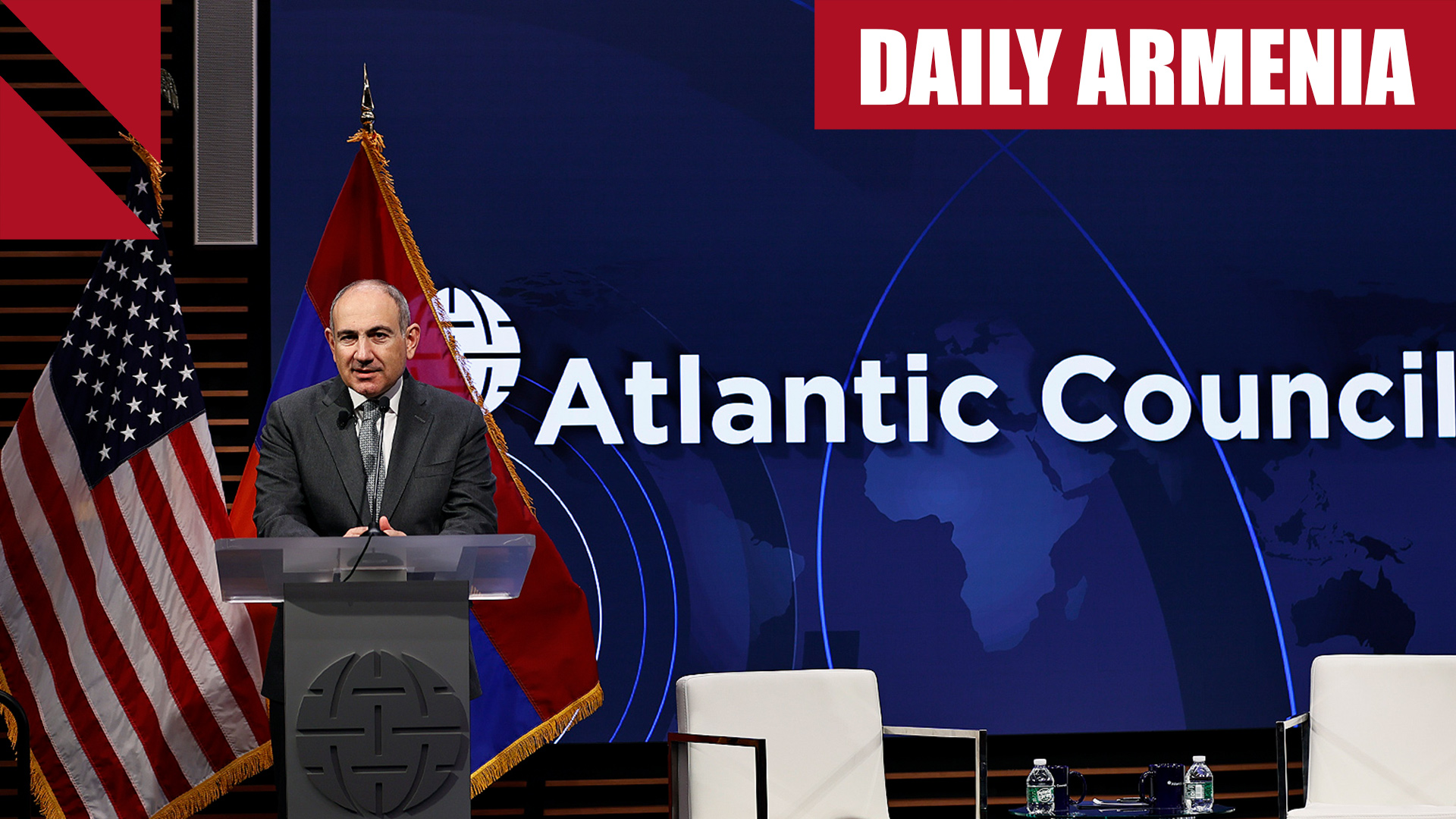 At the Atlantic Council, Pashinyan urges international support for Armenia